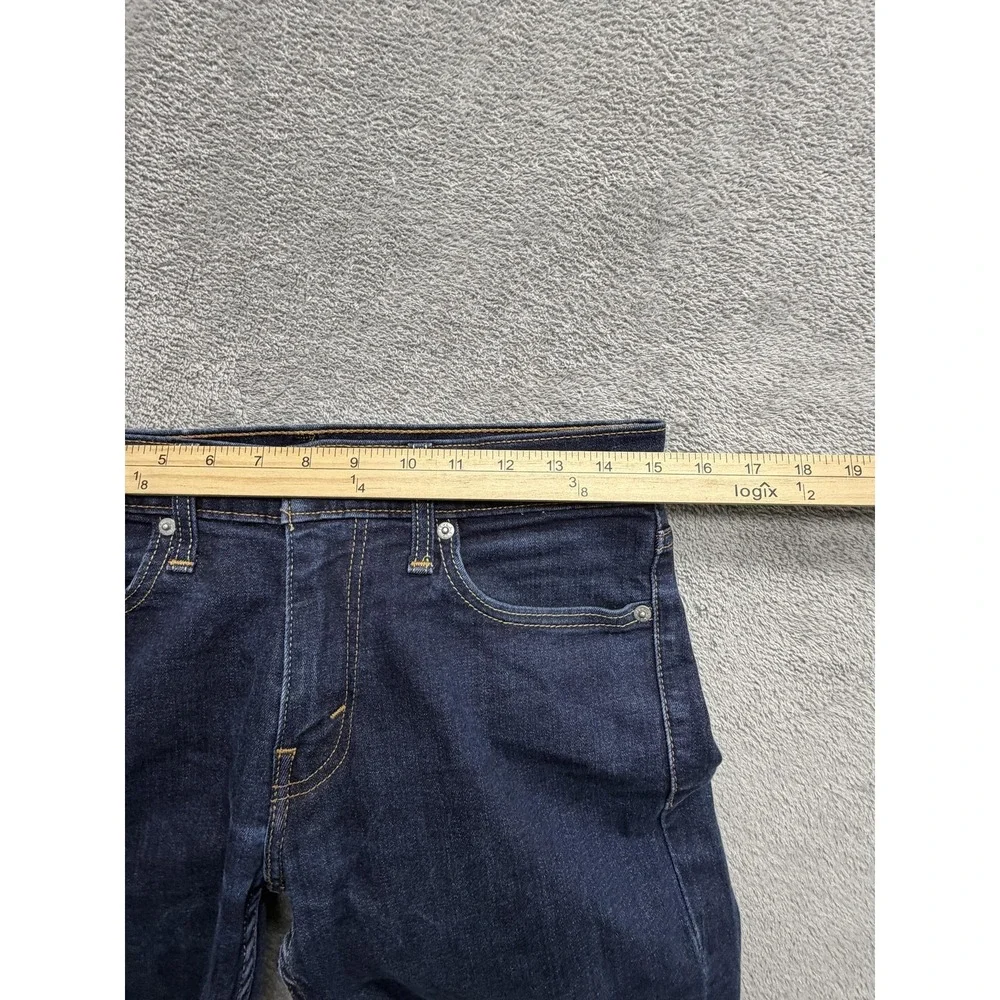 Levis 511‎ Jeans Mens Measured 30x29 Dark Wash Blue Slim Taper Stretch Denim